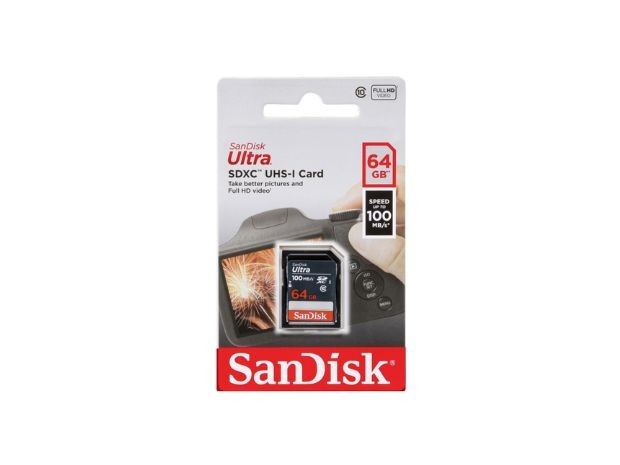 &uu MICRO SD ORIGINAL 64 GB SANDISK ULTRA FULL HD